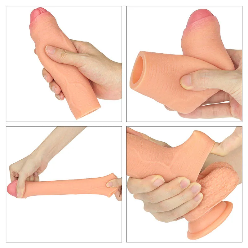 Nature Extender 1'' Silicone Uncut Sleeve-(lv4212f)