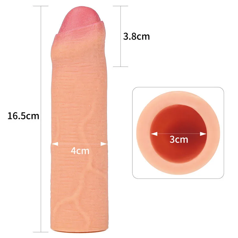 Nature Extender 1'' Silicone Uncut Sleeve-(lv4212f)