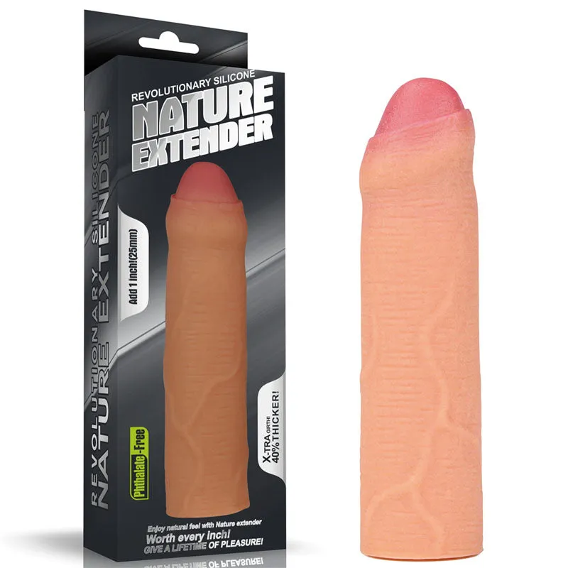 Nature Extender 1'' Silicone Uncut Sleeve-(lv4212f)