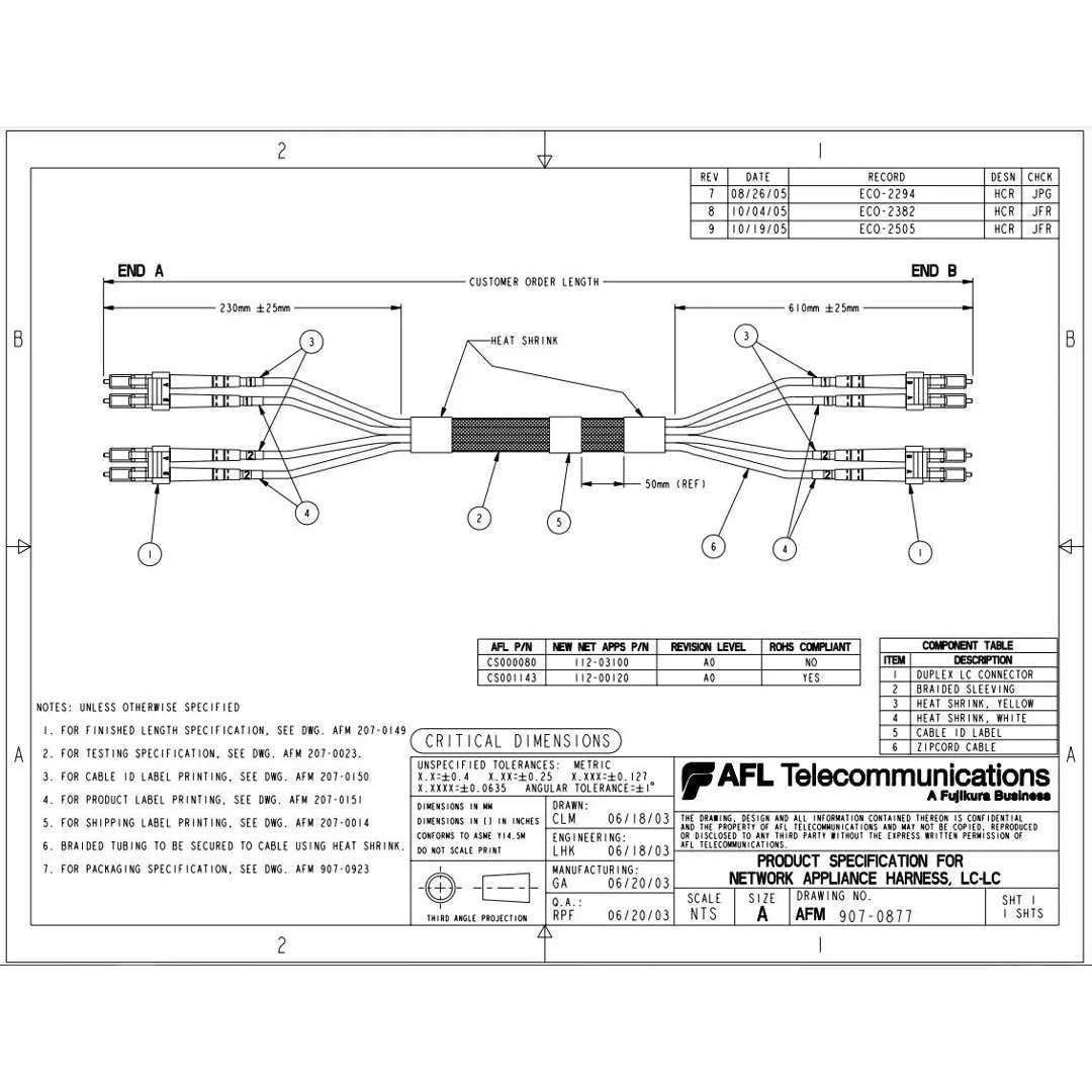 NetApp X6524-R6 - 2m size_50µmData Cable with Plug LC/LC | Opt, OM2, 50µm, 2xLC/2xLC,