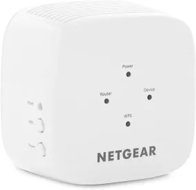 NETGEAR EX6110 WiFi Range Extender Booster – 1.2 Gbps, Compact Design, Ethernet Port, Easy Setup, White