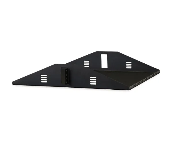 Network 2U Rack, Center Mount Shelf, Vented