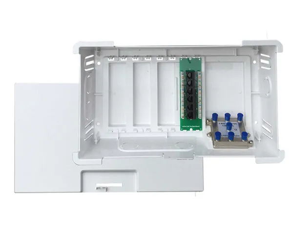 Network Rack, Surface Mount Recessed 9-inch MDU Cabinet with Voice and Data Modules