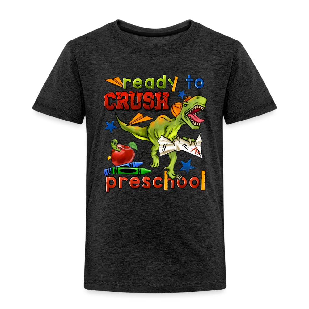 NicholesGifts Toddler Boys Dinosaur Ready To crush Preschool Short Sleeve Premium T-Shirt