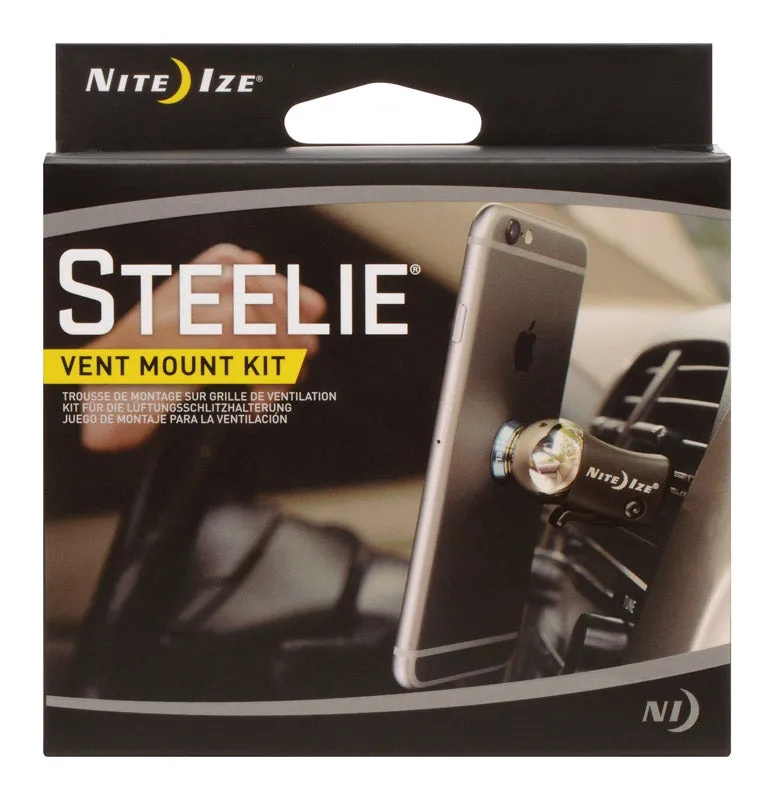 Nite Ize Steelie Black/Silver Cell Phone Car Vent Mount For Universal