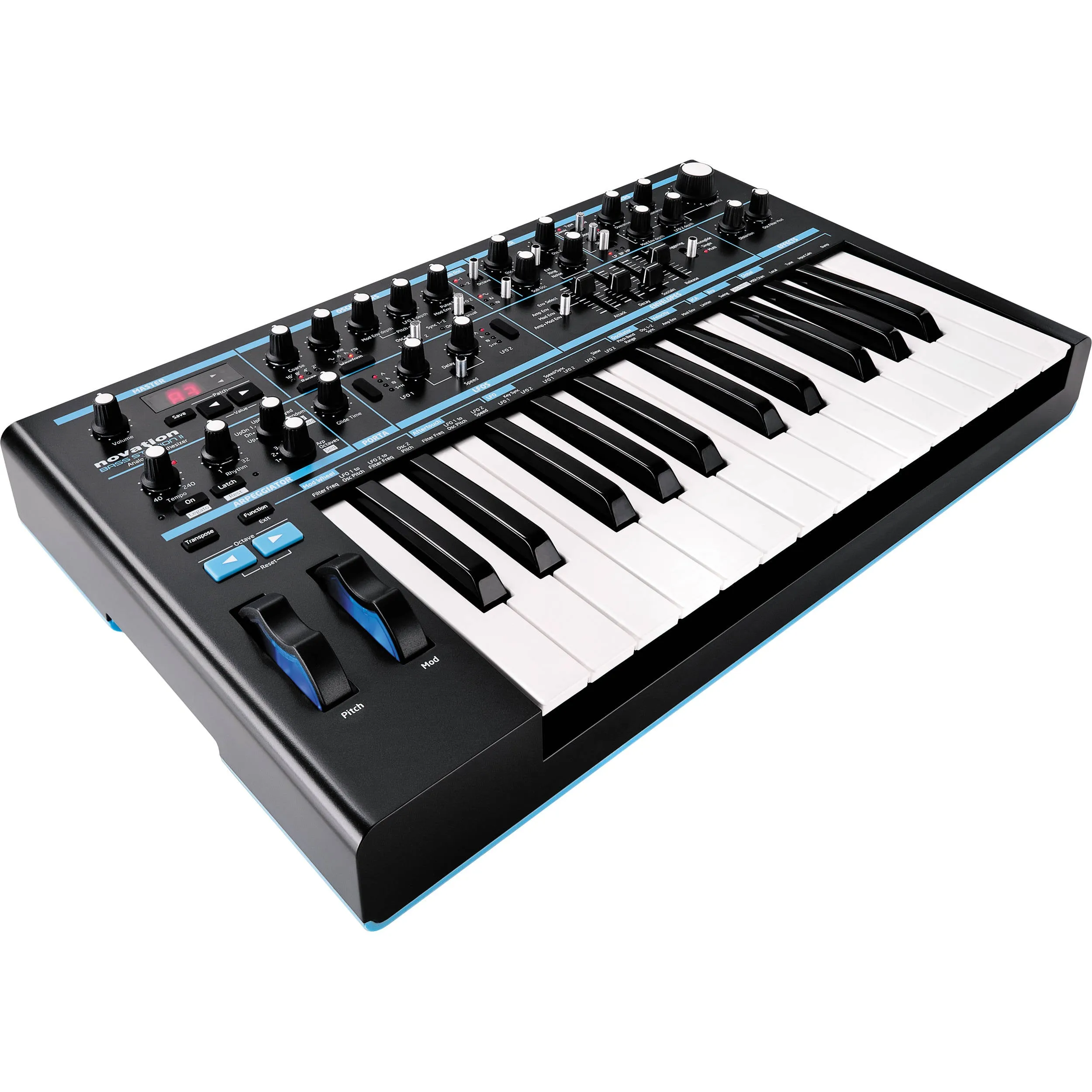 Novation Bass Station II 25 Key Monophonic Analog Synthesizer