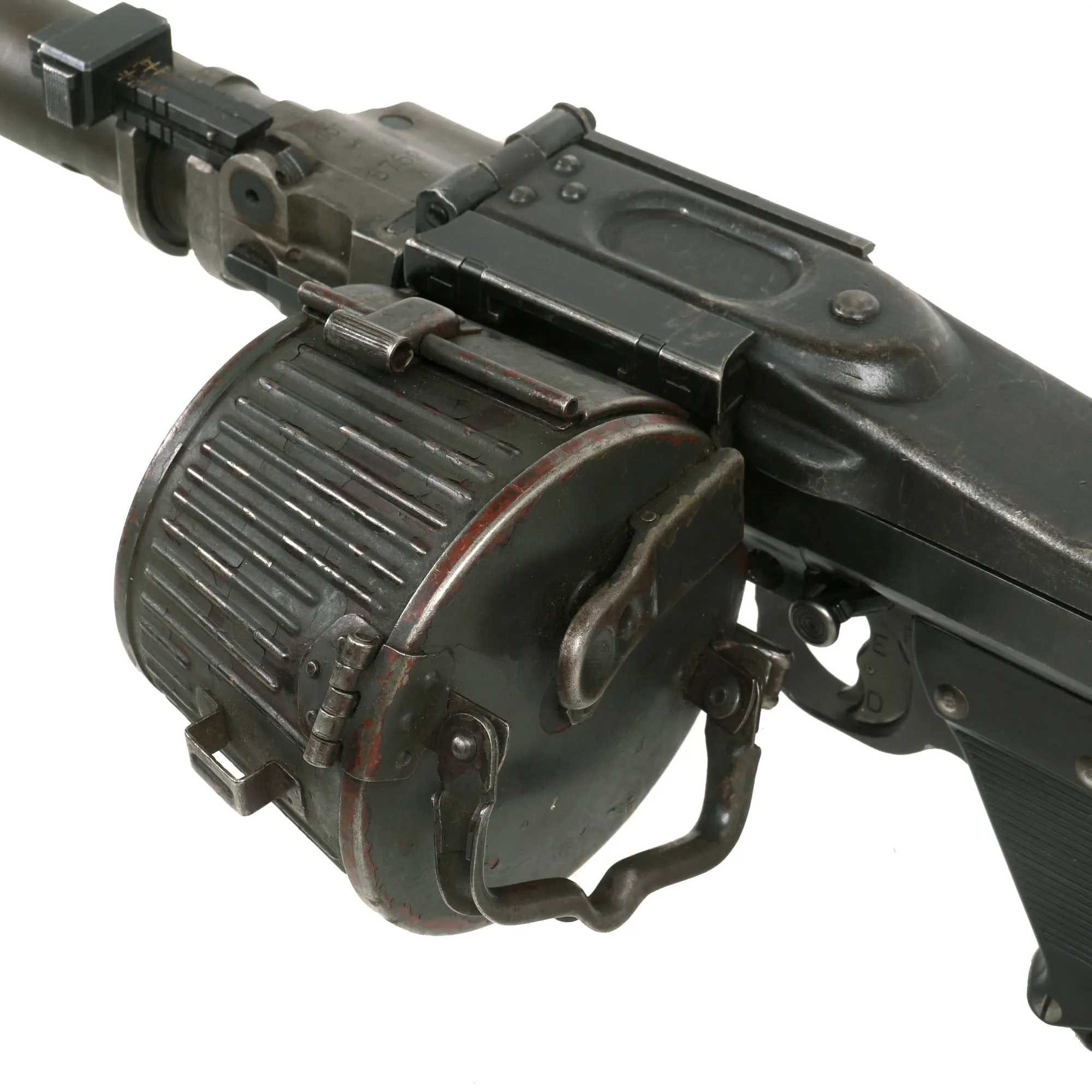 Original German WWII 1945 Dated MG 34 Display Machine Gun by Waffenwerke Brünn with 1943 Dated Belt Carrier