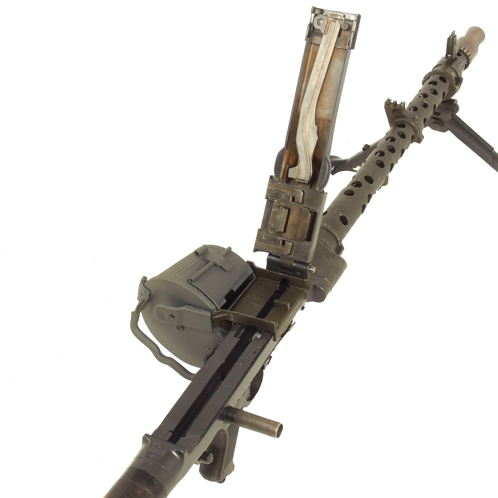 Original German WWII MG 34 Display Machine Gun by Waffenwerke Brünn with Basket Belt Carrier - dated 1945