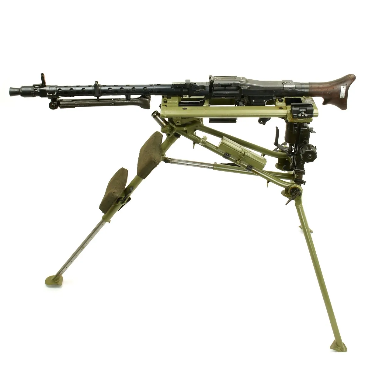 Original German WWII MG 34 Display Machine Gun with MG 42 Lafette Mount - marked dfb 42