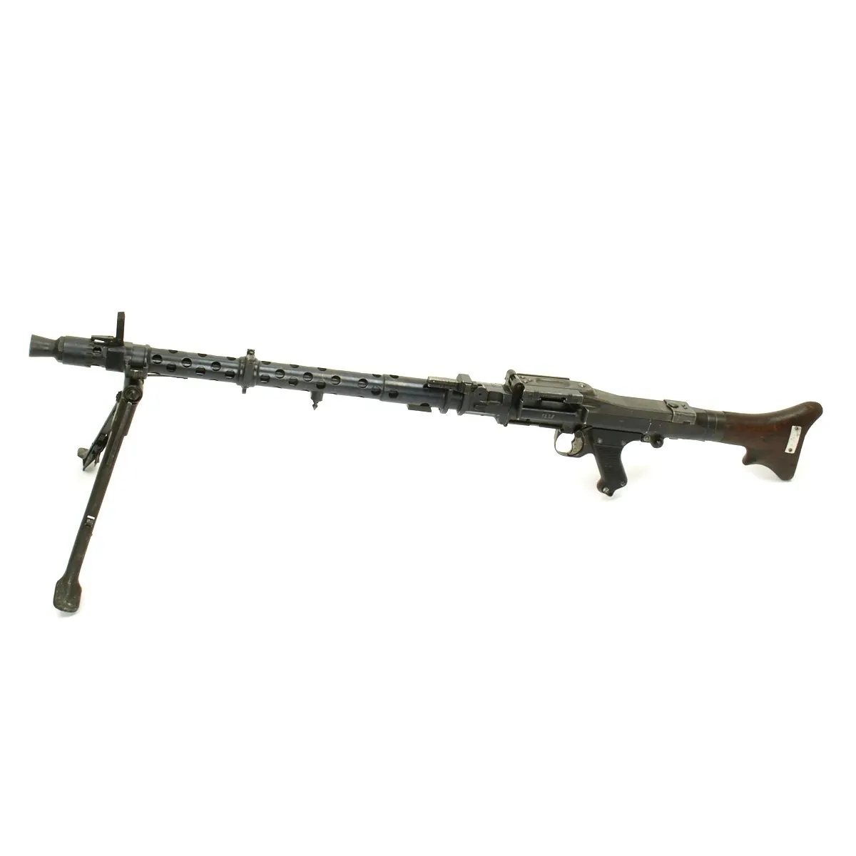 Original German WWII MG 34 Display Machine Gun with MG 42 Lafette Mount - marked dfb 42