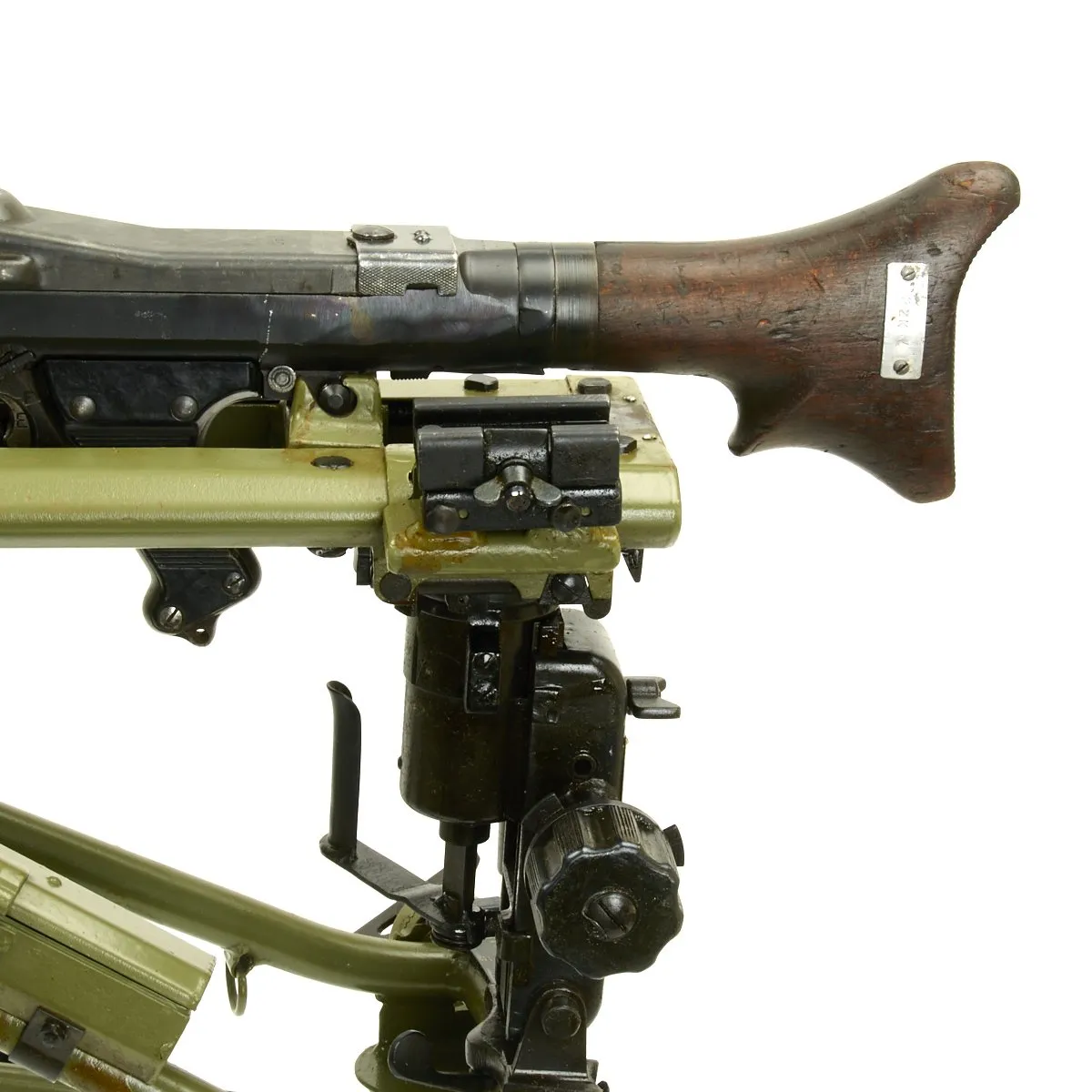 Original German WWII MG 34 Display Machine Gun with MG 42 Lafette Mount - marked dfb 42