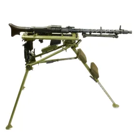 Original German WWII MG 34 Display Machine Gun with MG 42 Lafette Mount - marked dfb 42