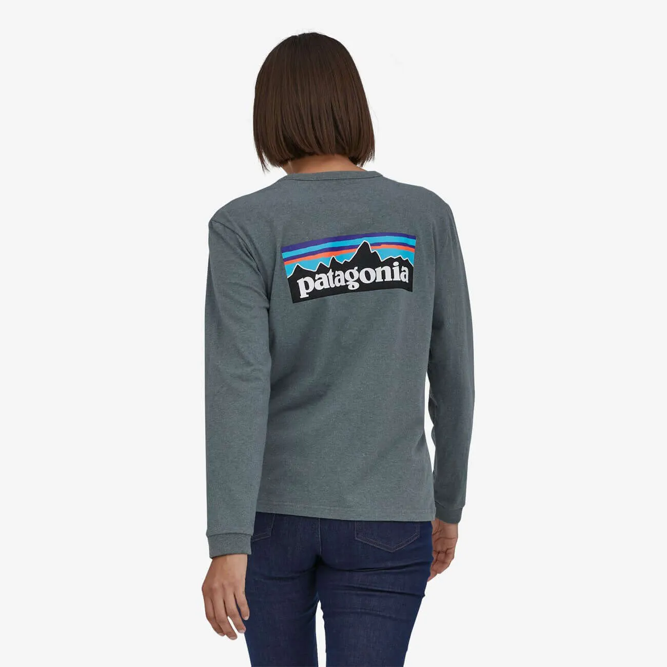 Patagonia W LS P-6 Logo Responsibilitee PLUME GREY