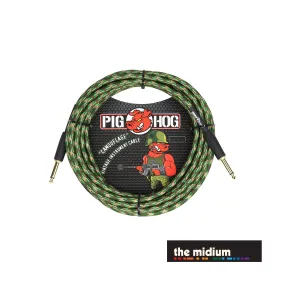 Pig Hog Vintage Series 1/4" TS Instrument Cable — Camouflage — (Multiple Lengths)