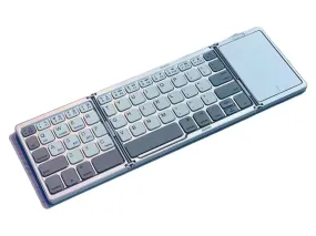 Portable Mini 3 Layer Foldable Bluetooth Keyboard with Trackpad