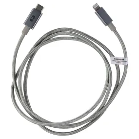 PureGear (4-Foot) Braided USB-C to Lightning 8-Pin Charge/Sync Cable - Gray