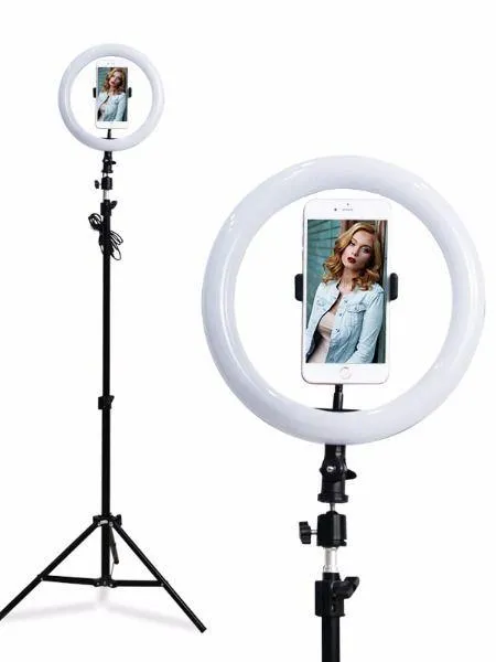 Pxel RK20 10-inch Bi-Color Ring Light USB Interface with 65cm Tabletop Tripod