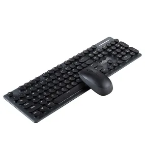 Retro Wireless USB For Laptop Non Slip Office Notebook Sensitive Home Computer Accessories Keyboard Mouse Set Ergonomic