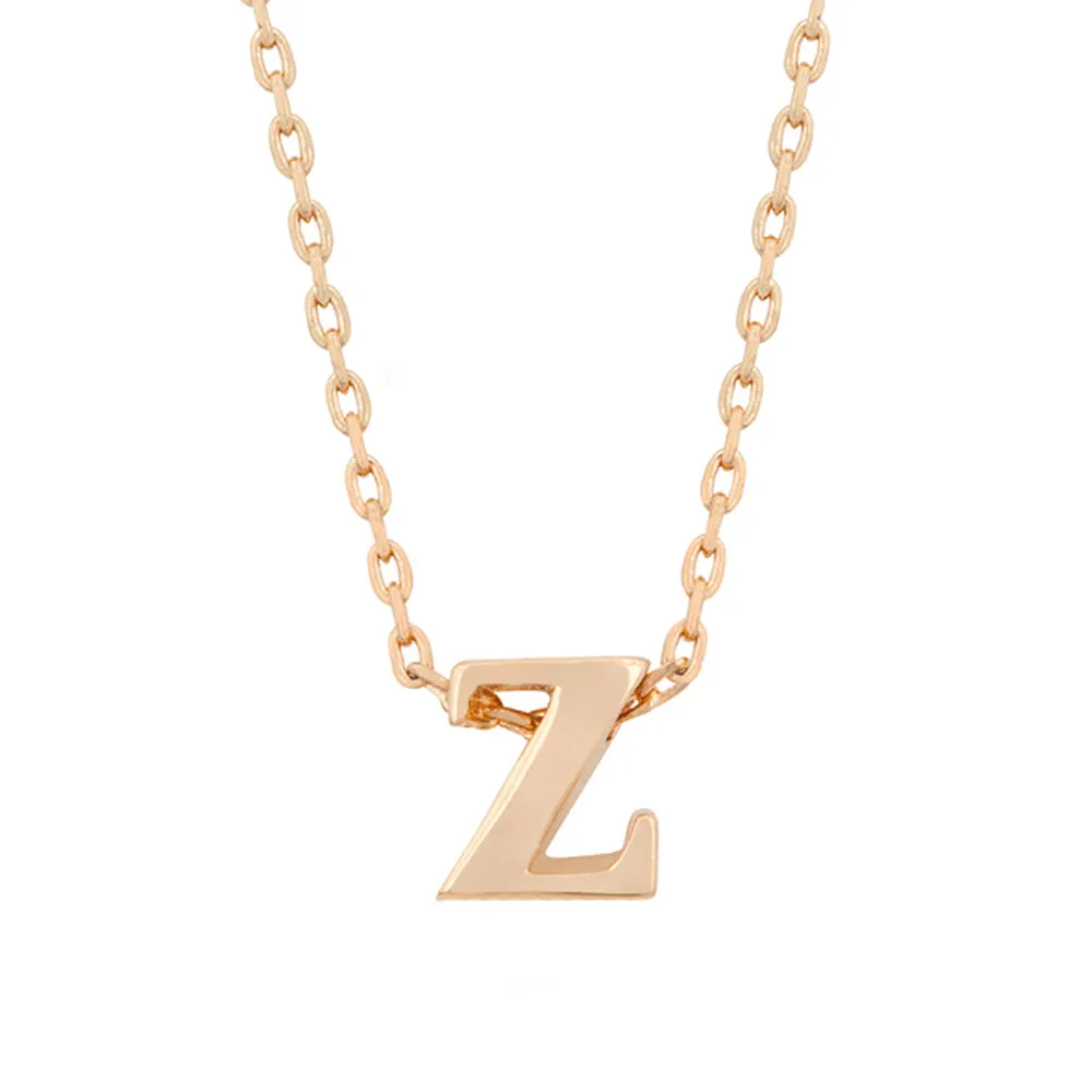 Rosegold Finish Initial Z Pendant