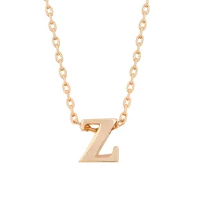 Rosegold Finish Initial Z Pendant