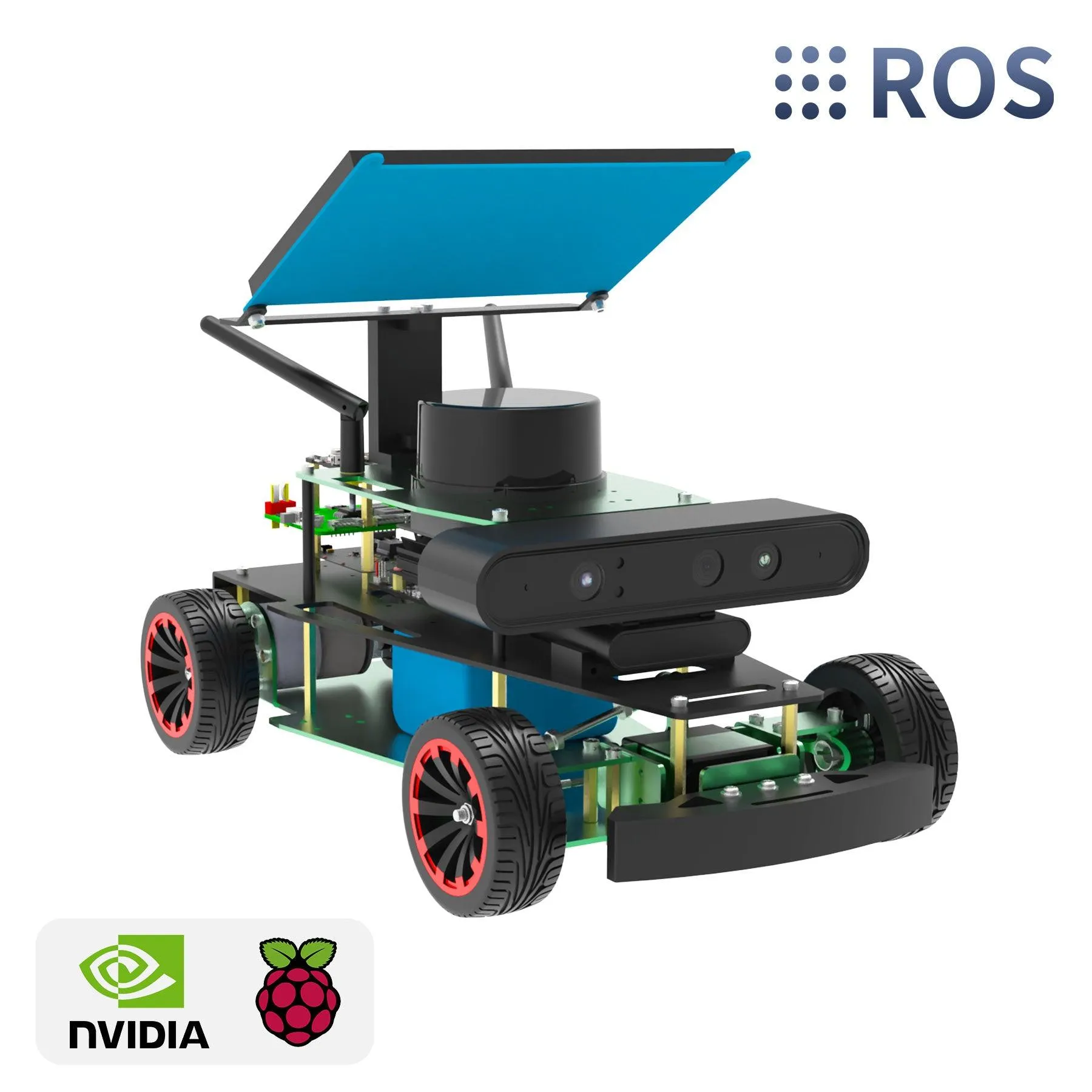 ROSMASTER R2 ROS2 Robot with Ackermann structure for Jetson NANO 4GB/Orin NANO/Orin NX/RPi 5/4B(Max Speed:1.8m/s)