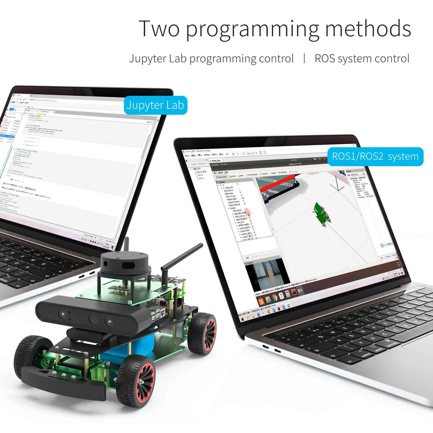 ROSMASTER R2 ROS2 Robot with Ackermann structure for Jetson NANO 4GB/Orin NANO/Orin NX/RPi 5/4B(Max Speed:1.8m/s)