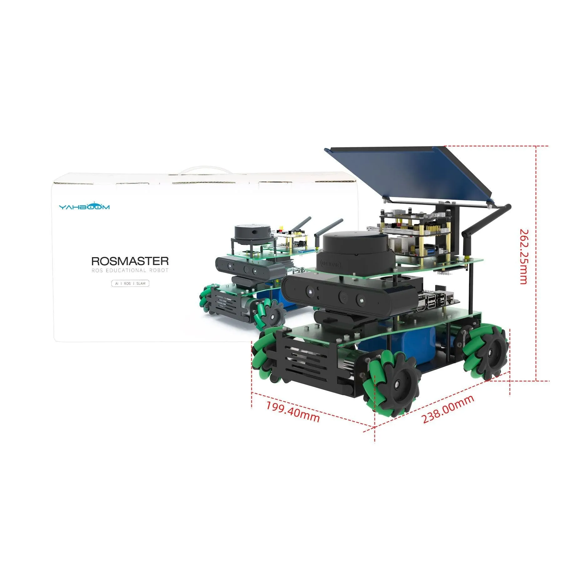 ROSMASTER X3 ROS2 Robot with Mecanum Wheel for Jetson NANO 4GB/Orin NANO/Orin NX/RaspberryPi 5