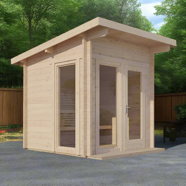 SaunaLife Model G4 6-Person Garden Series Outdoor Home Sauna Kit