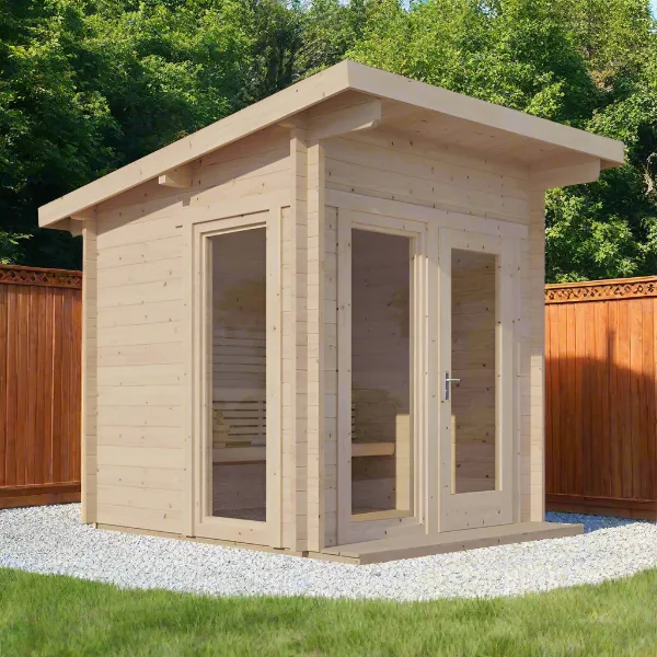 SaunaLife Model G4 6-Person Garden Series Outdoor Home Sauna Kit