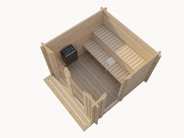 SaunaLife Model G4 6-Person Garden Series Outdoor Home Sauna Kit