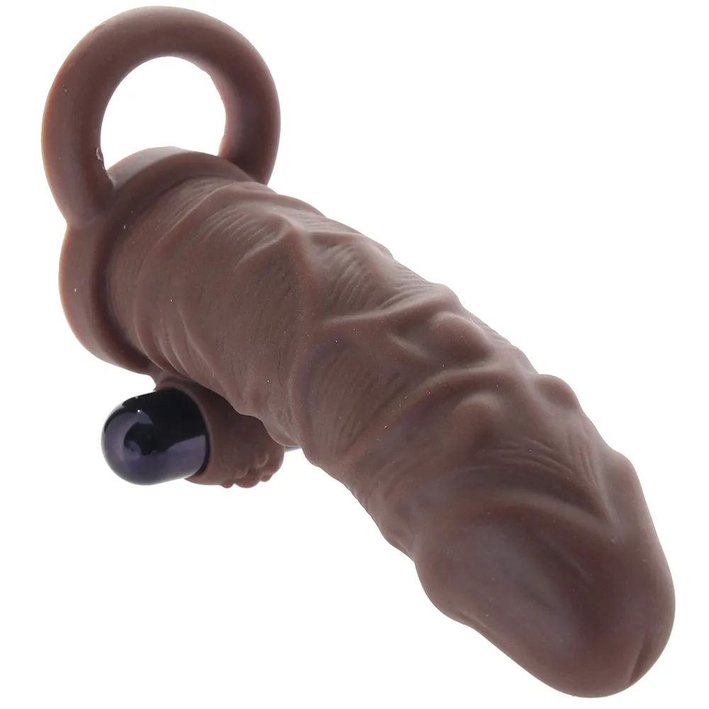 Size Up 1 Inch Realistic Vibrating Extender in Brown