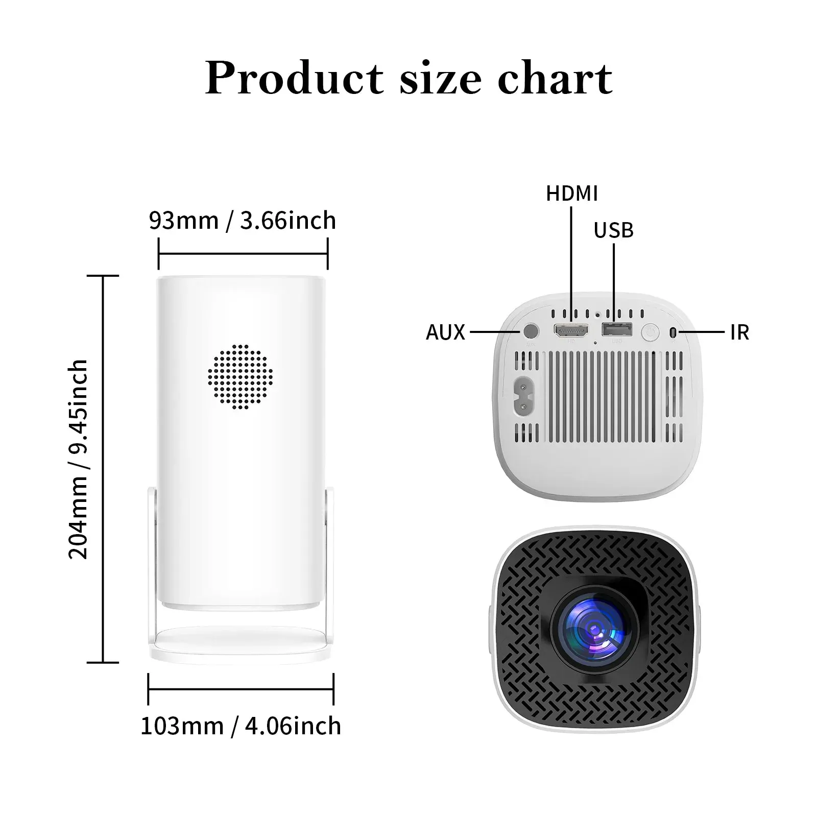 Smart Mini Android 4K Support Home Cinema Projector