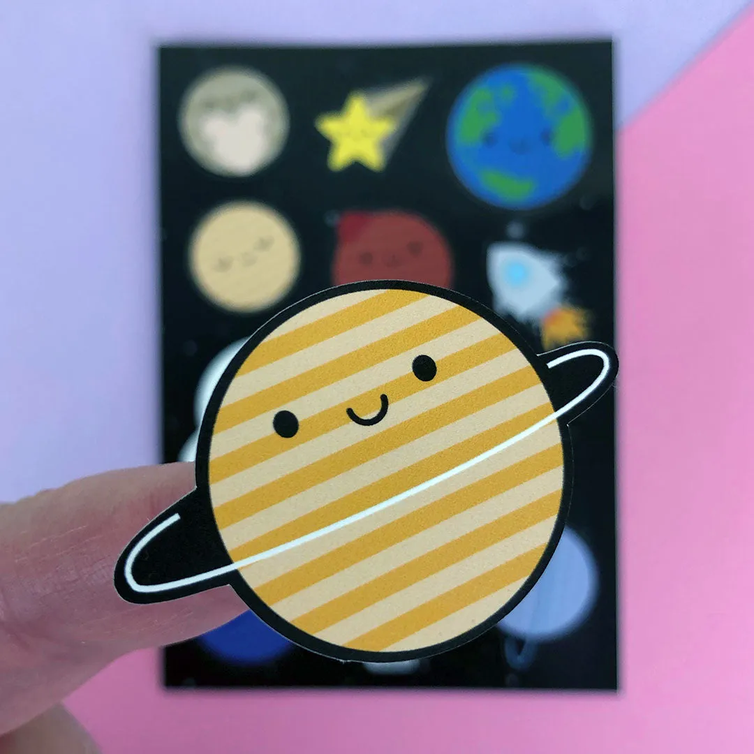 Solar System Kawaii Space Sticker Sheets