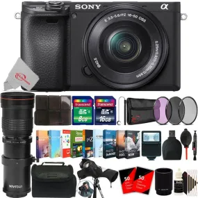 Sony Alpha a6600 24.2MP Mirrorless Digital Camera with 16-50mm Lens   420-800mm Lens Accessory Kit