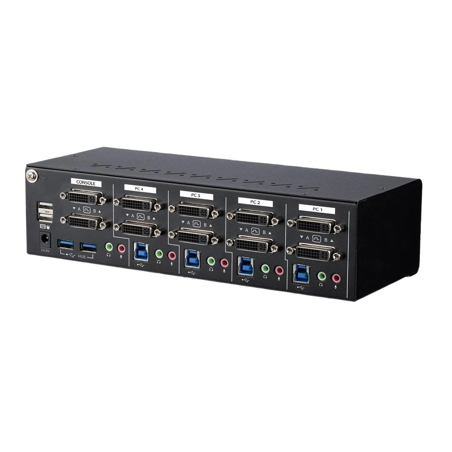 StarTech SV431DL2DU3A 4-Port Dual Monitor Dual-Link DVI KVM Switch - 4K 60Hz - TAA Compliant KVM Switch