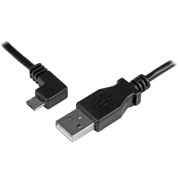 Startech.Com 1M 3 Ft Micro-Usb Charge-And-Sync Cable - Left-Angle Micro-Usb - M/M - Usb To Micro Usb Charging Cable - 30