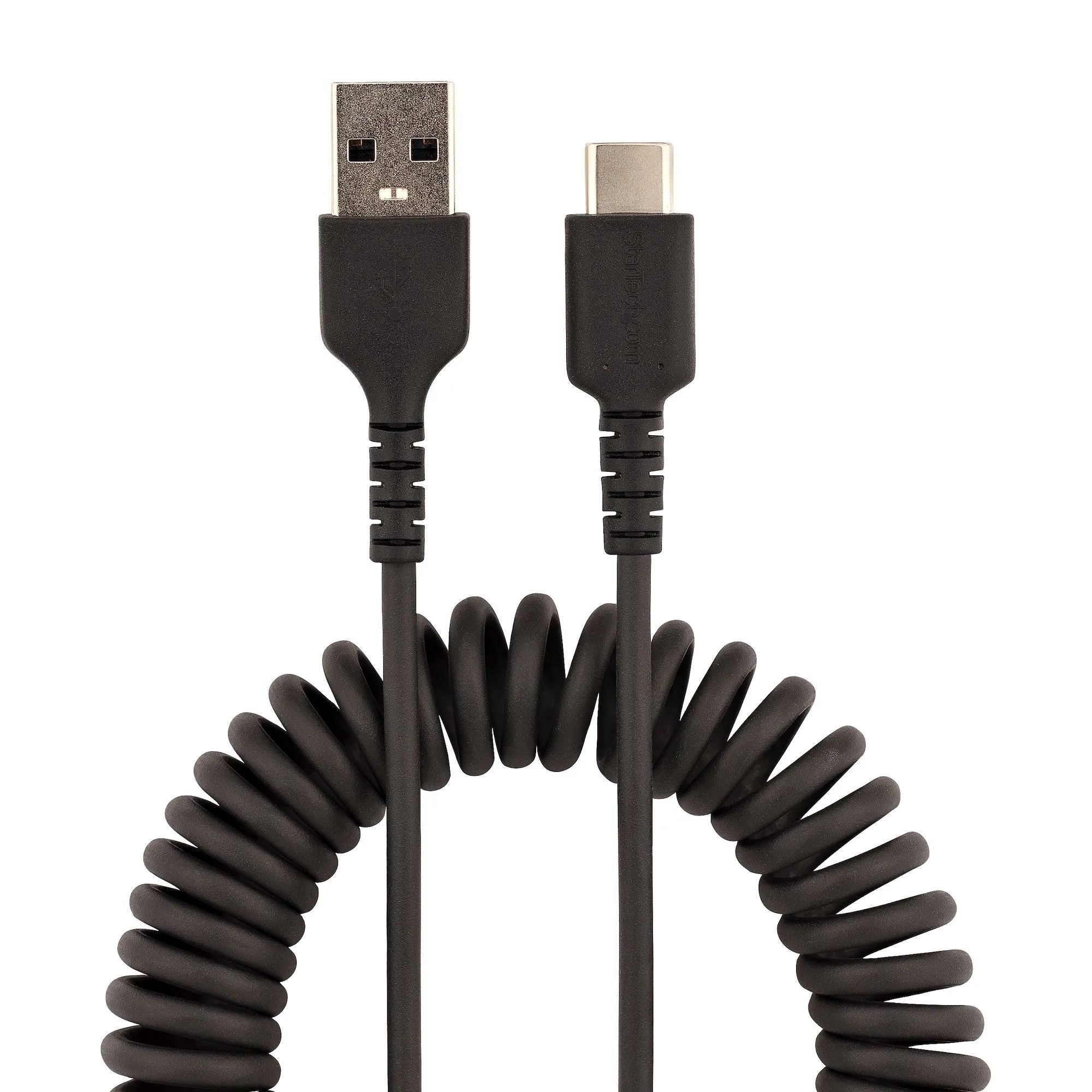 Startech.Com 3Ft (1M) Usb A To C Charging Cable, Coiled Heavy Duty Fast Charge & Sync Usb-C Cable, High Quality Usb 2.0