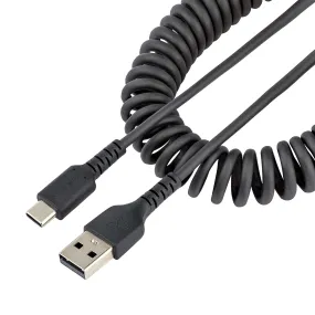 Startech.Com 3Ft (1M) Usb A To C Charging Cable, Coiled Heavy Duty Fast Charge & Sync Usb-C Cable, High Quality Usb 2.0