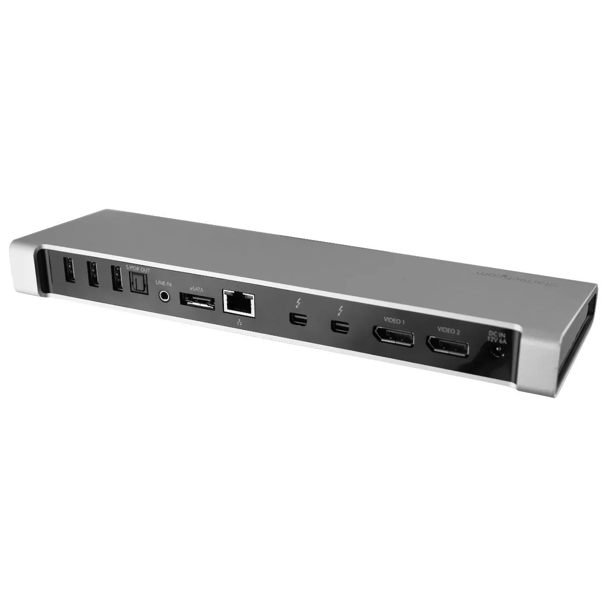 StarTech.com Thunderbolt 2 / Dual DP / 4K Laptop Docking Station - Silver