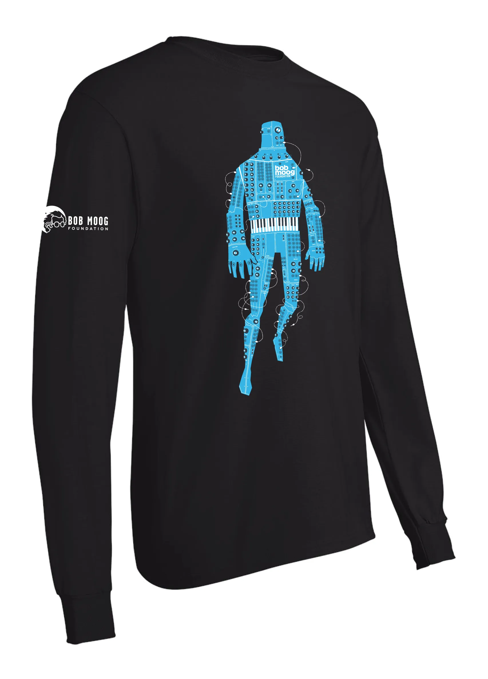 T-shirt: Robot - Black - Unisex Long-Sleeve