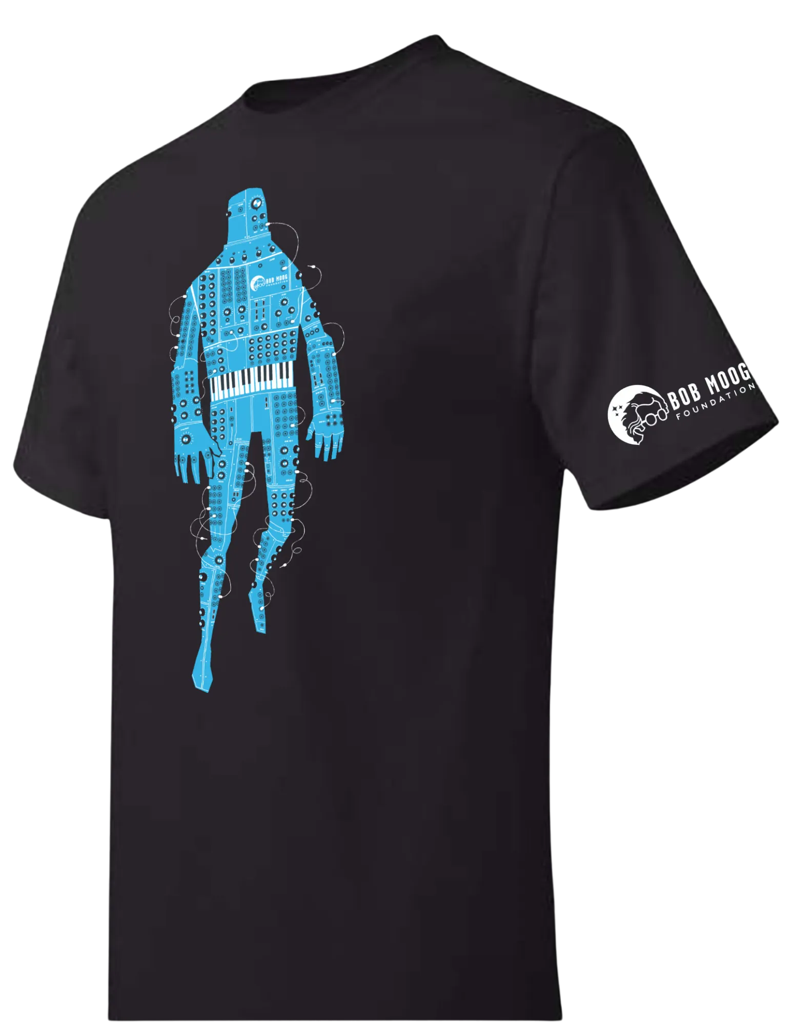 T-shirt: Robot - Black - Unisex