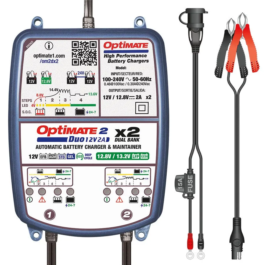 TecMate - OptiMATE 2 Duo x 2 BANK