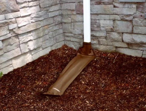 Thermwell DE46BR 46" Brown Roll Out / Roll Up Automatic Downspout Extenders - Quantity of 4