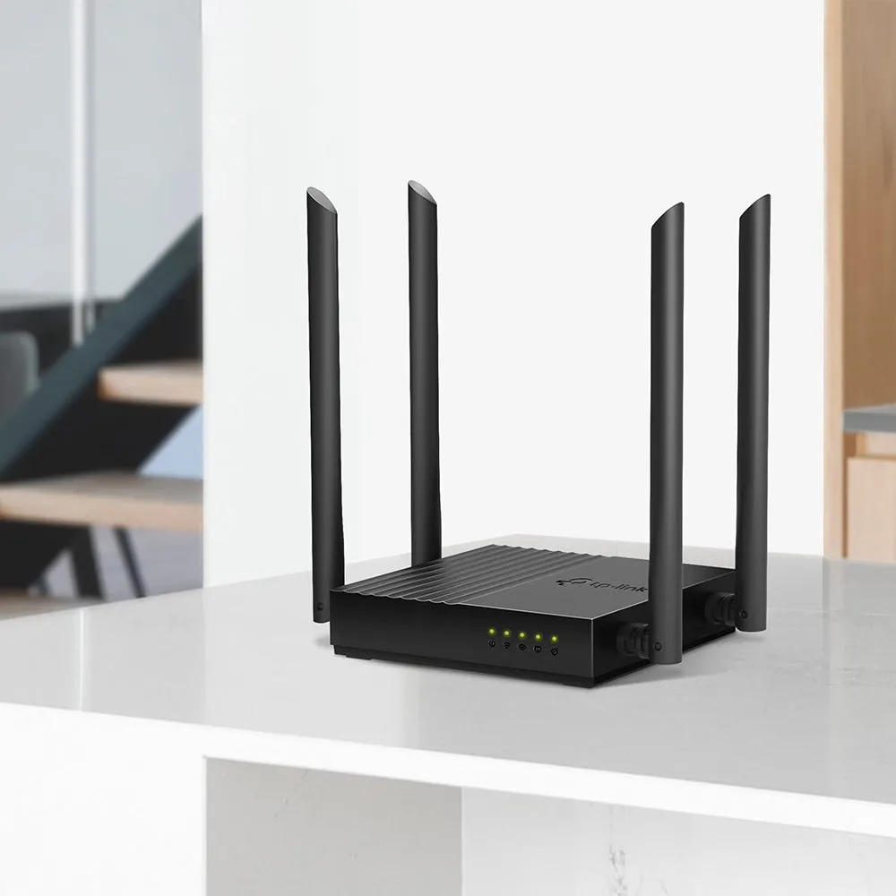 TP-Link Archer C64 AC1200 Dual Band Gigabit Wi-Fi MU-MIMO Router with 867Mbps at 5GHz, 300Mbps at 2.4GHz, Access Point Mode, Beamforming, IPv6 Supported, IPTV, Parental Controls, Agile Config