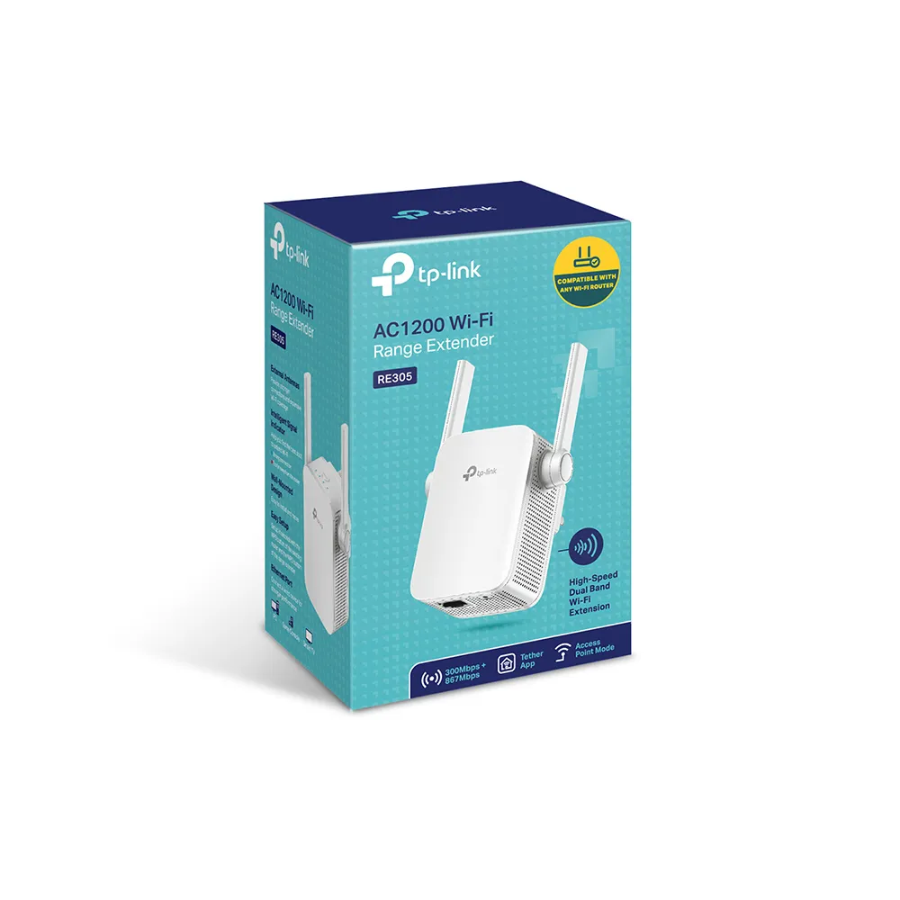 Tp-Link Re305 Ac1200 Wall Plug Wifi Range Extender