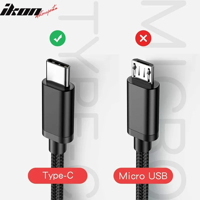 Type C USB Charge Cable Fast Charging Data Sync Cable 3Ft 6Ft 10Ft