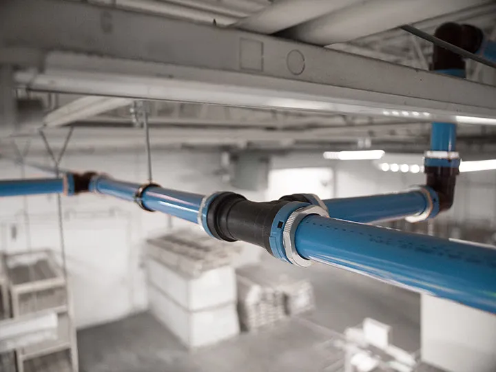 Unipipe - Compressed Air Distribution System with Blue Aluminum Piping