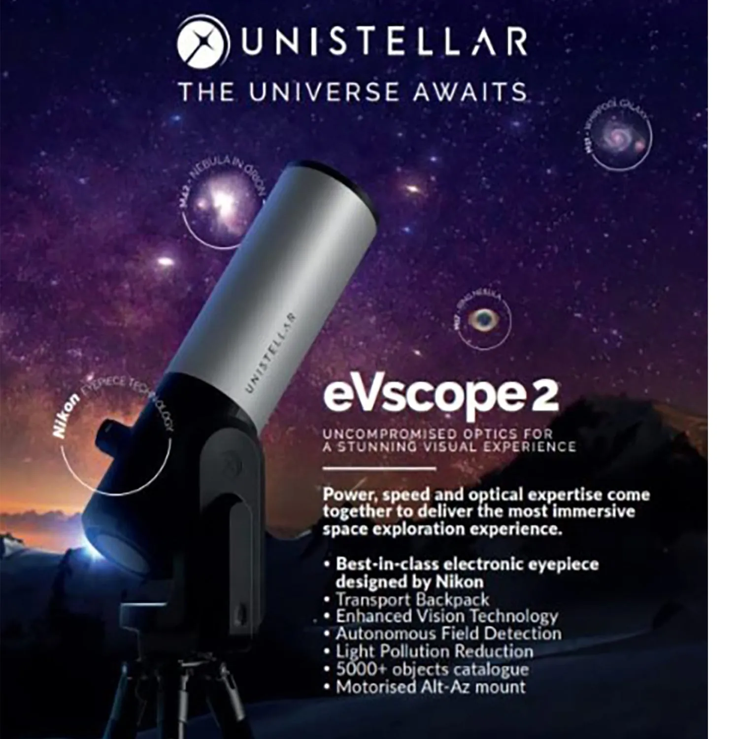 Unistellar eVscope 2 Smart Telescope with Tripod