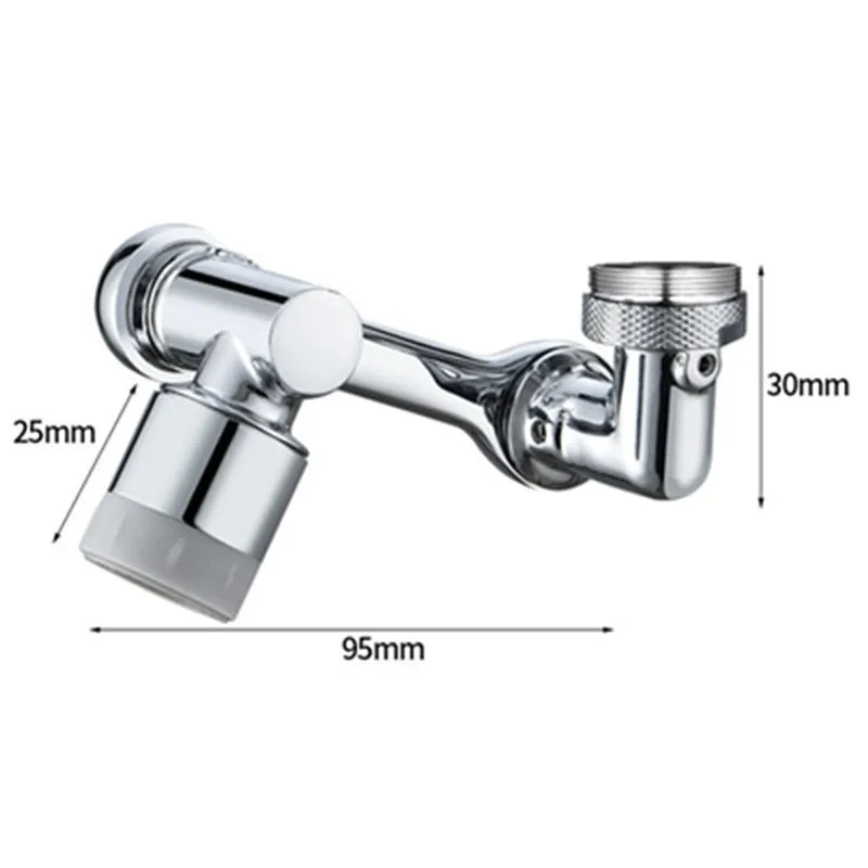 Universal 1080° Rotation Extender Faucet Aerator Plastic Tap Splash Filter Kitchen Washbasin Faucets Bubbler Nozzle Robotic Arm