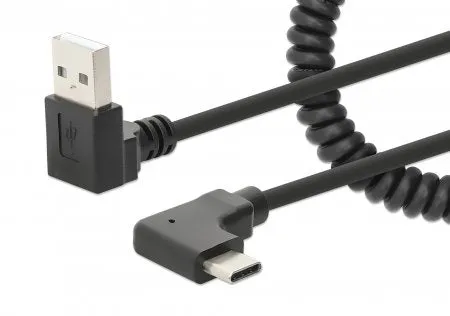 Usb-C To Usb-A Cable Curly 1M-